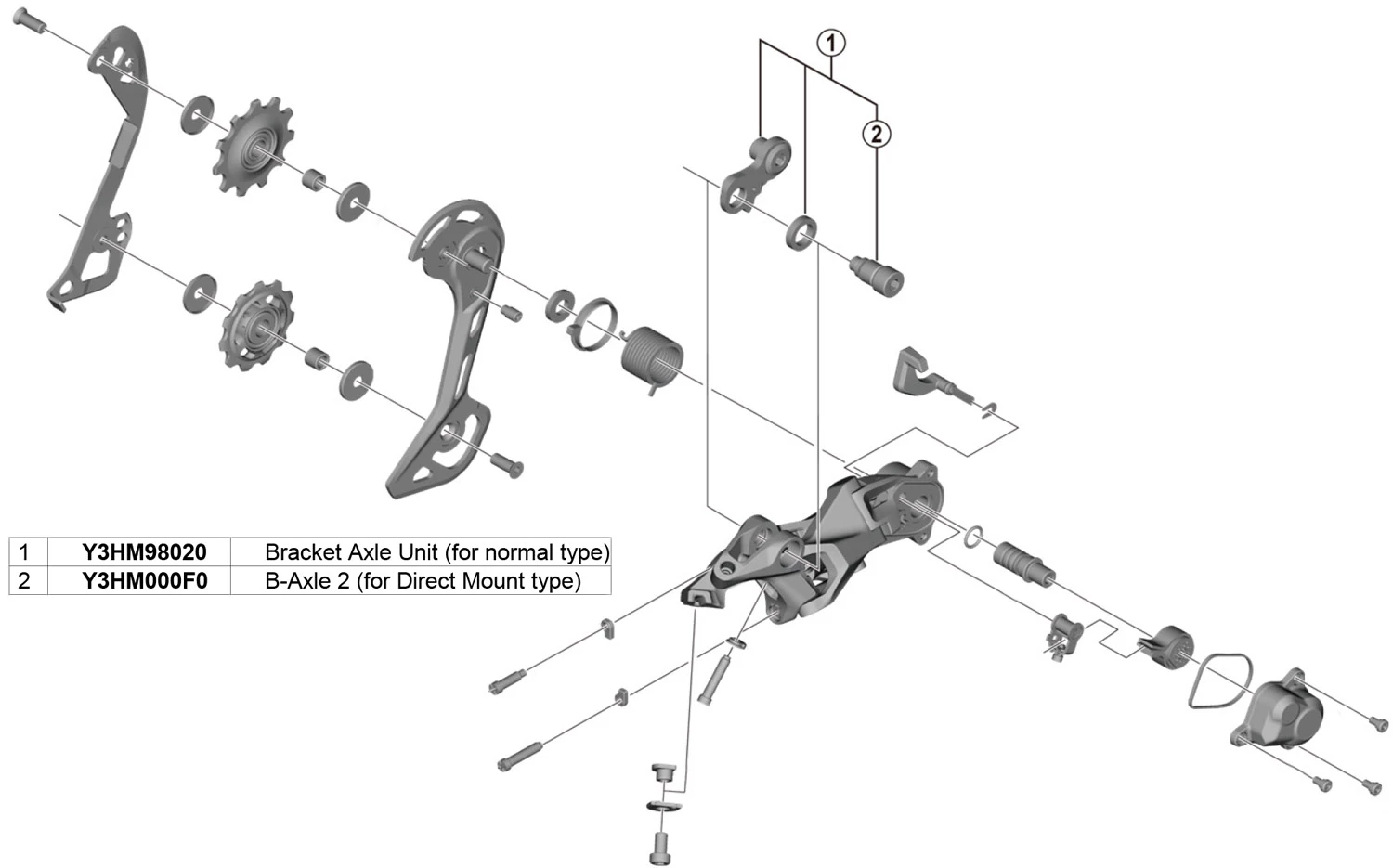 Shimano Unité D'axe Pour Support De Dérailleur RD-M5120/4120 6 Shimano Unité D'axe Pour Support De Dérailleur RD-M5120/4120 – Image 4